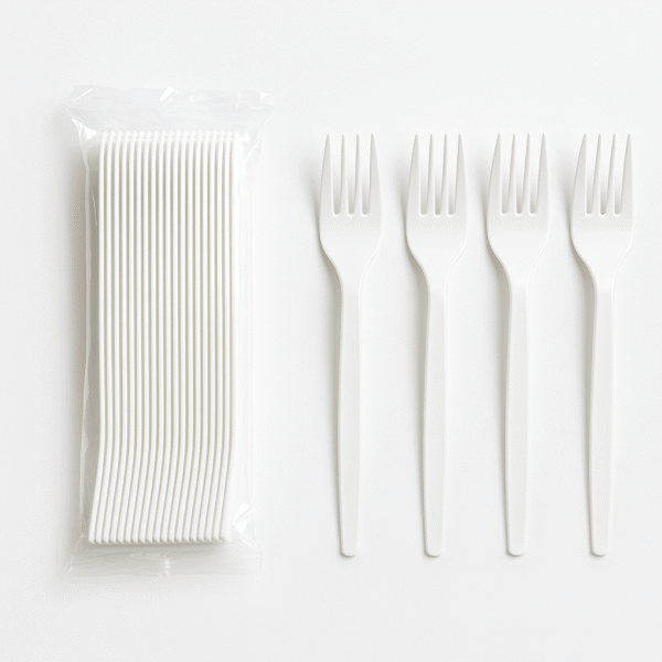 Tenedor Blanco Guate Paquete de 25 Unidades