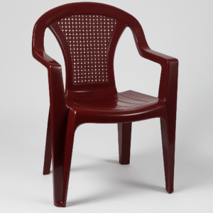 Silla Plastica Caribe con brazo color Corinto Unidad
